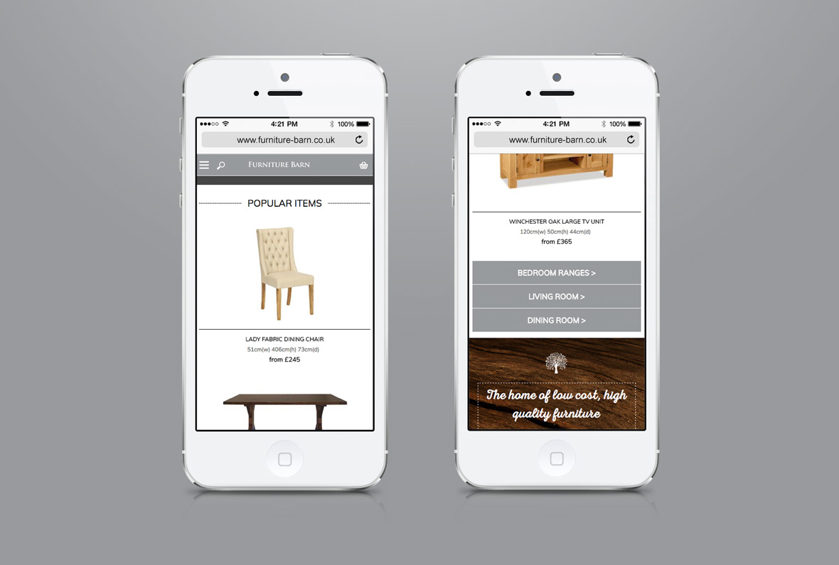 furniture barn web design